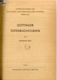 cover of the book Göttinger Totenbuchstudien