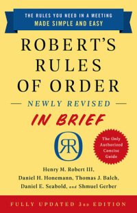 cover of the book Robert's Rules of Order Newly Revised in Brief, 3rd Edition