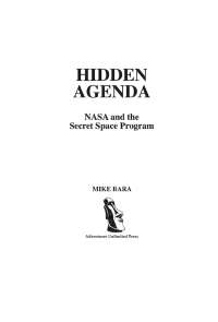 cover of the book Hidden Agenda: NASA and the Secret Space Program