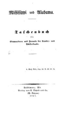 cover of the book Mississippi und Tennessee. Taschenbuch für Einwanderer und Freunde der Länder- und Völkerkunde