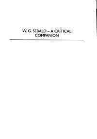 cover of the book W.G. Sebald : A Critical Companion