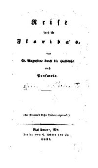 cover of the book Reise durch die Floridas, von St. Augustine durch die Halbinsel nach Pensacola