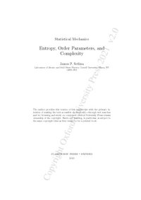 cover of the book Statistical mechanics : entropy, order parameters, and complexity