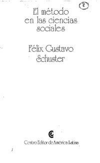 cover of the book El método en las ciencias sociales