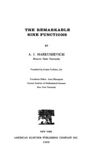 cover of the book The remarkable sine functions