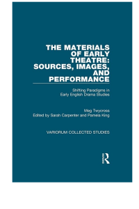 cover of the book The Materials of Early Theatre: Sources, Images, and Performance: Shifting Paradigms in Early English Drama Studies