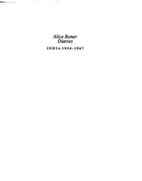 cover of the book Alice Boner Diaries : India 1934-1967