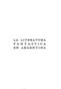 cover of the book La Literatura Fantástica en Argentina