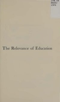 cover of the book The relevance of education