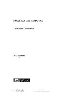 cover of the book Savarkar and Hindutva : the Godse connection