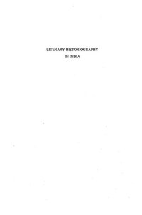 cover of the book Papers in comparative literature: seminar and workshops, 1987-92 - V.1. Literary historiography in India