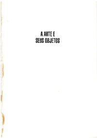 cover of the book A arte e seus objetos