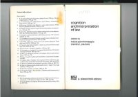 cover of the book Cognition and interpretation of law