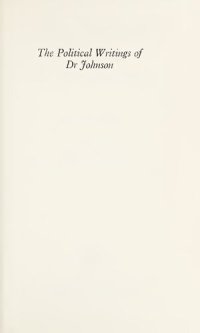 cover of the book The Political Writings of Dr. Johnson