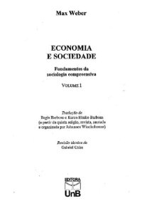 cover of the book Economia e Sociedade: fundamentos da sociologia compreensiva Volume 1