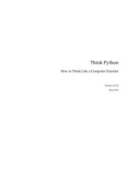 cover of the book Think Python How to Think Like a Computer Scientist