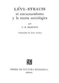 cover of the book Lévi-Strauss : el estructuralismo y la teoría sociológica