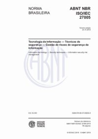 cover of the book [ABNT NBR ISO/IEC 27005:2019] Tecnologia da informação — Técnicas de segurança — Gestão de riscos de segurança da informação