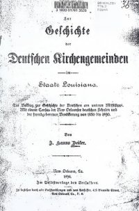 cover of the book Zur Geschichte der Kirchengemeinden im Staate Louisiana