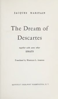 cover of the book Dream of Descartes, Together with Some Other Essays