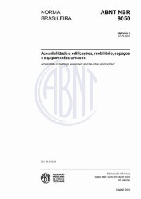 cover of the book [ABNT NBR 9050:2015] Acessibilidade a edificações, mobiliário, espaços e equipamentos urbanos (Emenda 1: 2020)