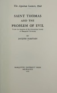 cover of the book St Thomas and Problem of Evil