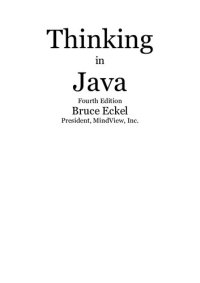 cover of the book Thinking in Java