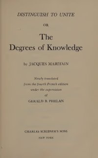 cover of the book Distinguish to Unite or, Degrees of Knowledge