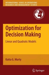 cover of the book Optimization for decision making: Linear and quadratic models