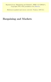 cover of the book Bargaining and markets