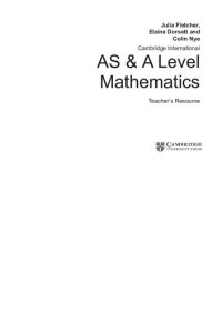 cover of the book Cambridge International AS & A Level Mathematics Cambridge Elevate Teacher's Resource Access Card