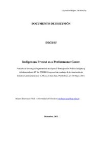 cover of the book Indigenous Protest as a Performance Genre