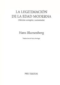 cover of the book La Legitimacion De La Edad Moderna