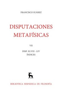 cover of the book Disputaciones Metafísicas XLVIII-LIV