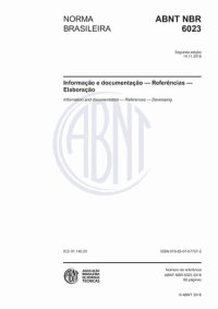 cover of the book [ABNT NBR 6023:2018] Informação e documentação - Referências - Elaboração