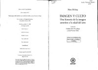 cover of the book Imagen y culto. Una historia de la imagen anterior a la edad del arte