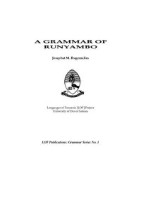 cover of the book A grammar of Runyambo