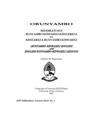 cover of the book Runyambo-Kiswahili-English and English-Runyambo-Kiswahili lexicon