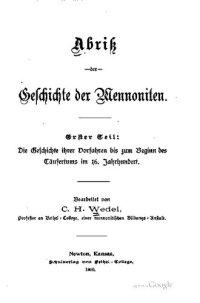 cover of the book Die Geschichte ihrer Vorfahren bis zum Beginn des Täufertums im 16. Jahrhundert