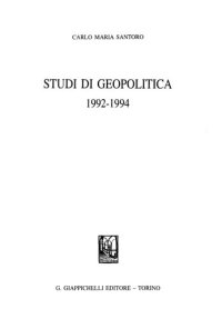 cover of the book Studi di geopolitica 1992-1994