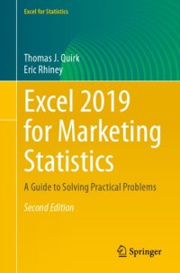 cover of the book Excel 2019 For Marketing Statistics: A Guide To Solving Practical Problems