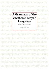 cover of the book A Grammar of the Yucatecan Mayan Language