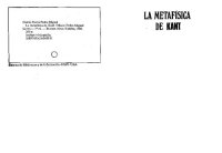 cover of the book La metafísica de Kant : reconstrucción de la argumentación del escrito de Kant "Los progresos de la metafísica desde la época de Leibniz y de Wolf"