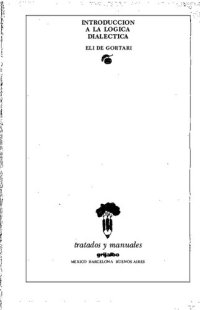 cover of the book Introducción a la lógica dialéctica