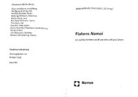 cover of the book Platons Nomoi: Die politische Herrschaft von Vernunft und Gesetz