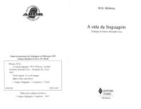 cover of the book A vida da linguagem