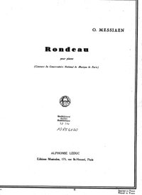 cover of the book Rondeau pour piano