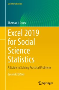 cover of the book Excel 2019 For Social Science Statistics: A Guide To Solving Practical Problems