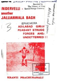 cover of the book Indervelli! anoher Jallianwalabagh : Adilabad Girijan peasant struggle forges ahead undettered.