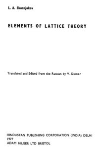 cover of the book Elements of lattice theory